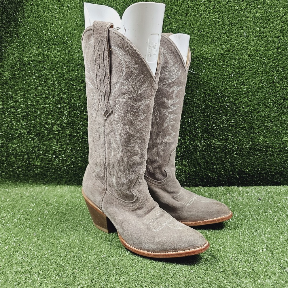 Idyllwind Cowboy Boots Grey Suede Western  Pull On Boots Womens Size 6.5